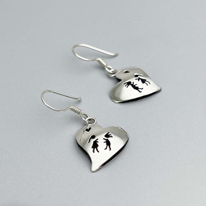 Love Silver Earrings