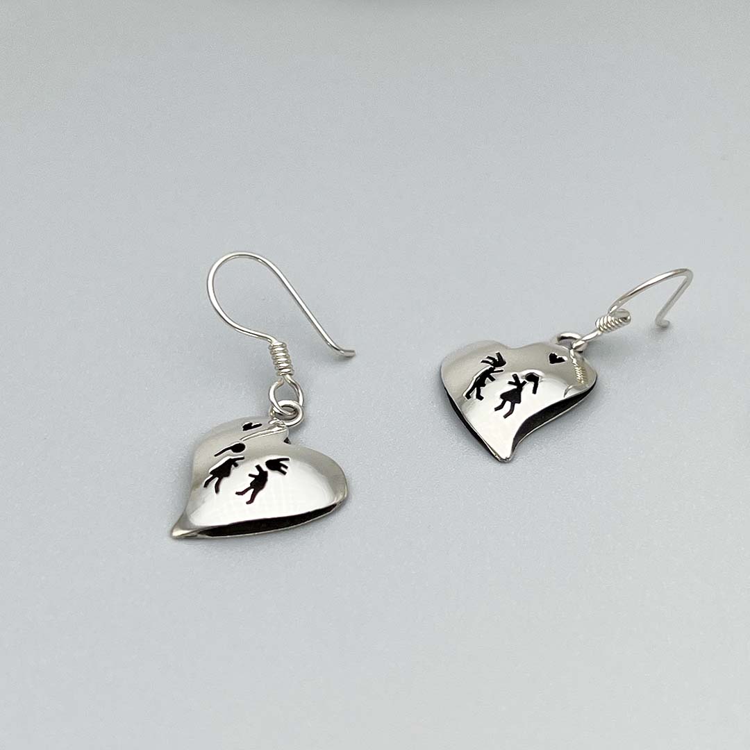 Love Silver Earrings