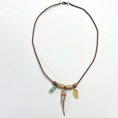 Shell necklace and citrine women's