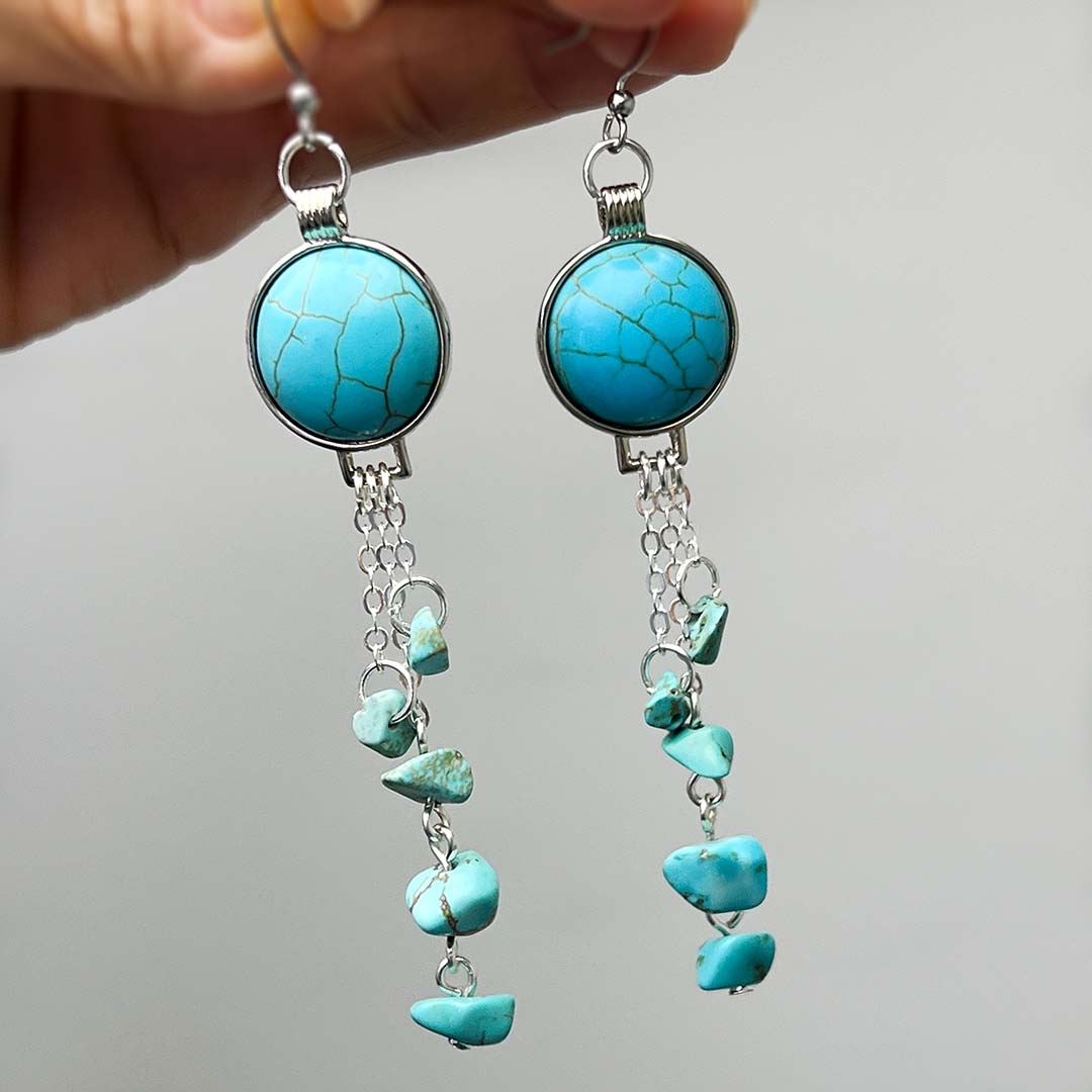 Turquoise earrings women's