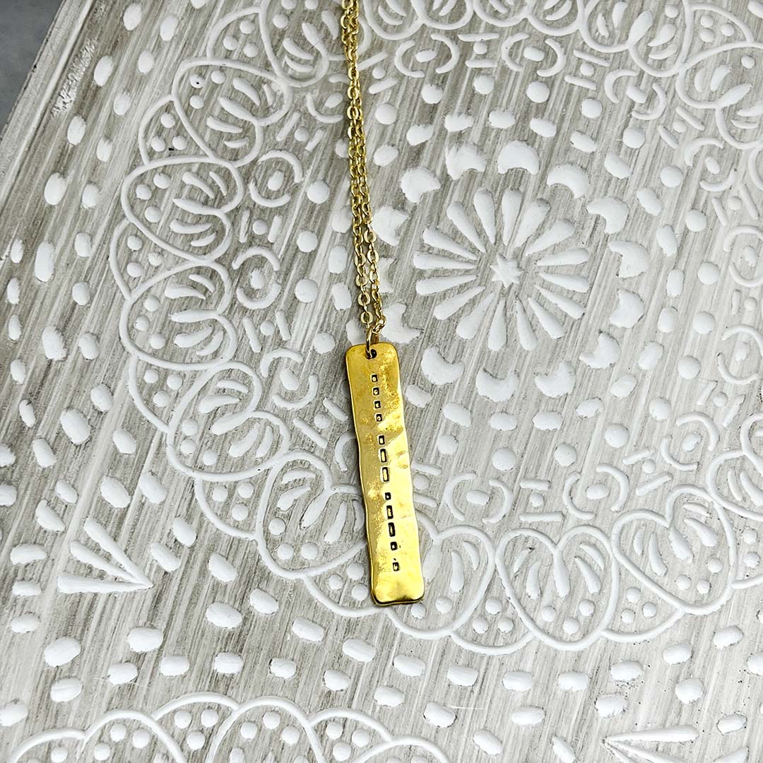 Morse code necklace Women's