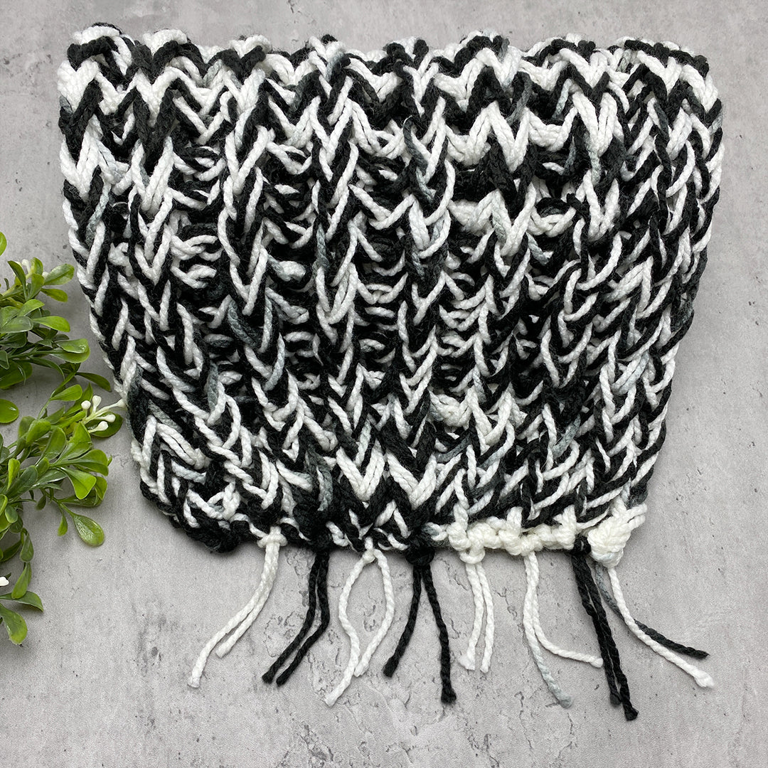 Black and White Scarf - Warm Scarves Unisex