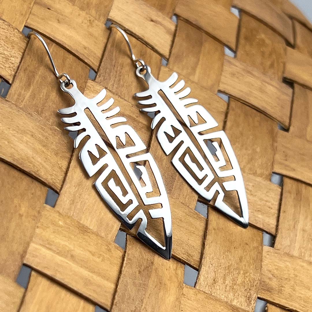 Silver Mexican earrings women's