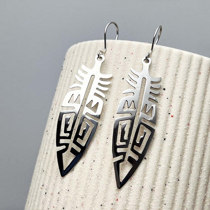 Spike earrings silver women's