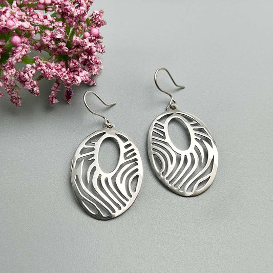 Silver hoop earrings women's