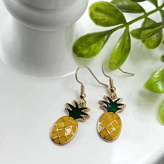 Pineapple earrings women's
