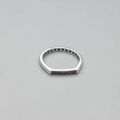 Stackable silver ring