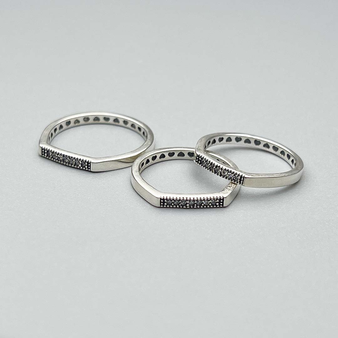 Stacking silver ring women's