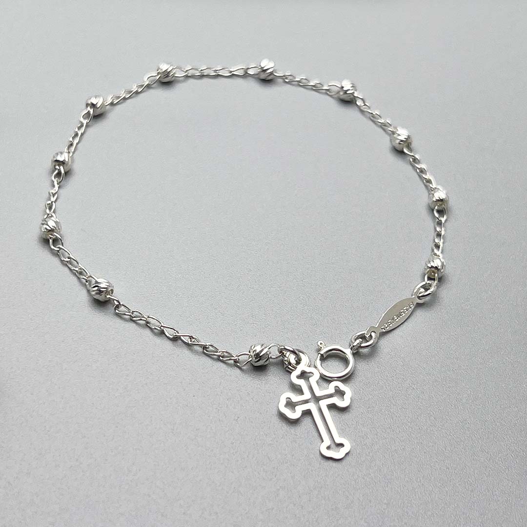 925 Silver rosary bracelet