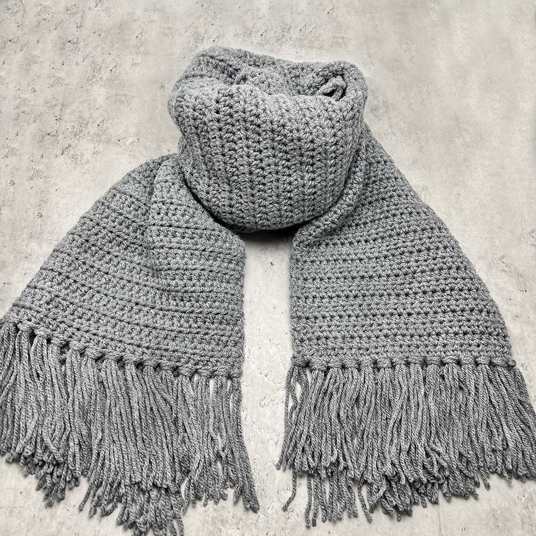 Chunky long scarf men's