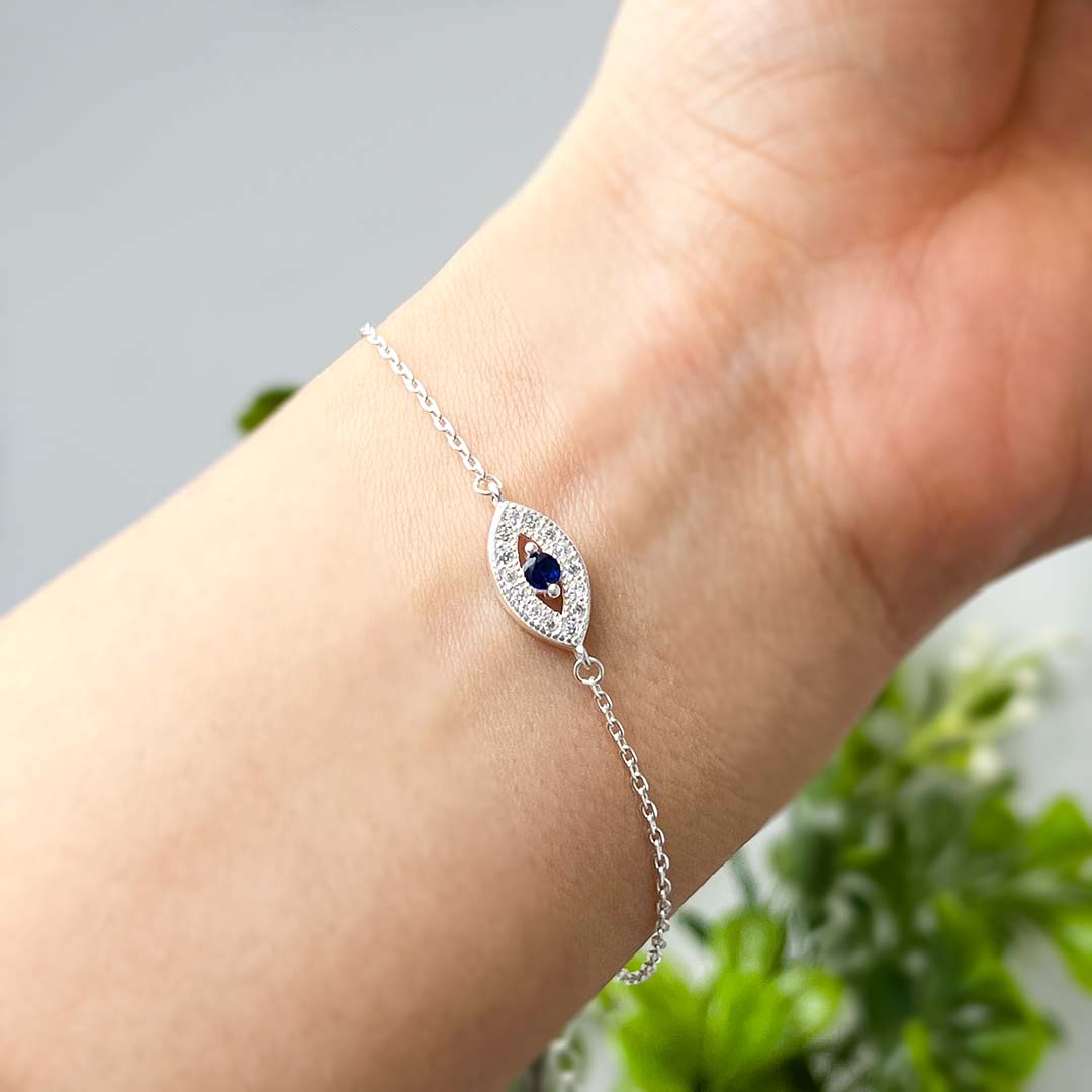 evil eye silver bracelet