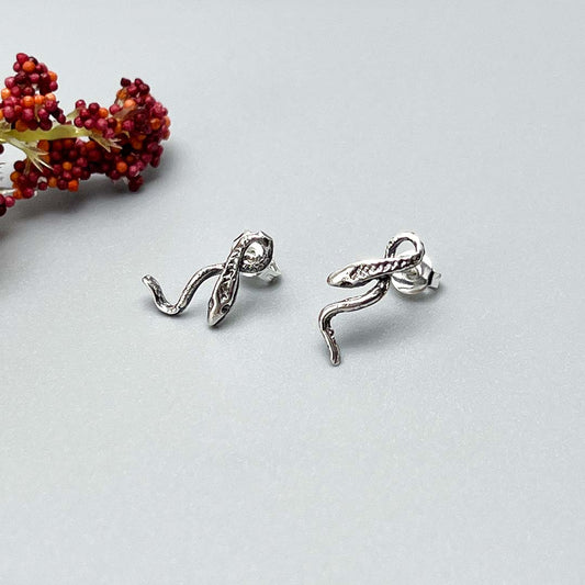 snake stud earrings women's