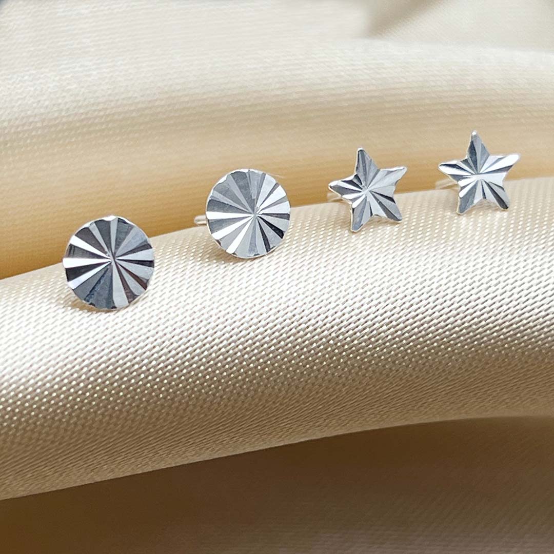 Geometric stud earrings women's