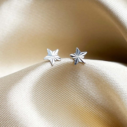 Tiny stars stud earrings women's