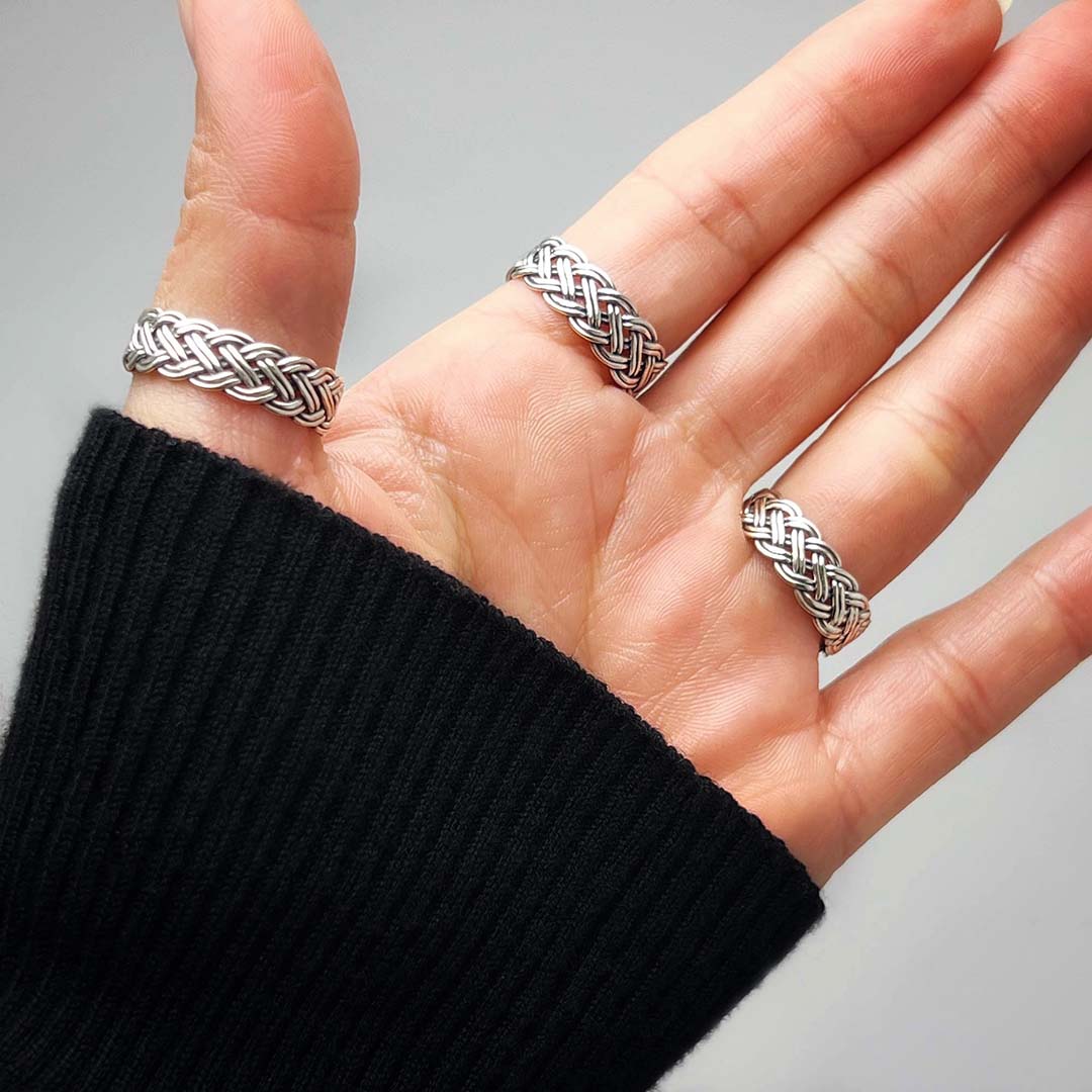 Silver thumb ring women's
