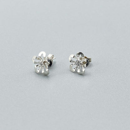 Zirconia stud earrings women's